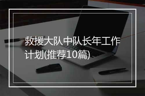 救援大队中队长年工作计划(推荐10篇)