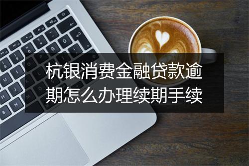 杭银消费金融贷款逾期怎么办理续期手续