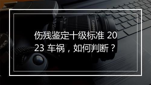 伤残鉴定十级标准 2023 车祸，如何判断？