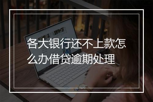 各大银行还不上款怎么办借贷逾期处理