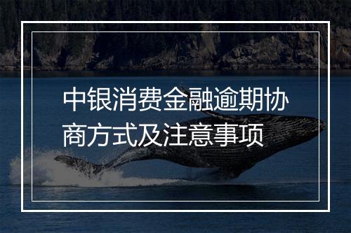 中银消费金融逾期协商方式及注意事项