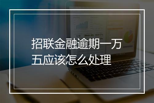 招联金融逾期一万五应该怎么处理