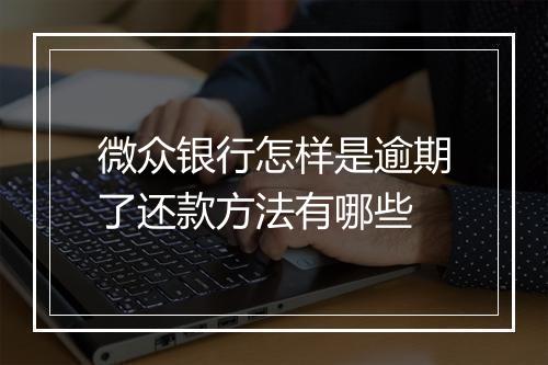 微众银行怎样是逾期了还款方法有哪些