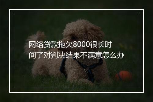 网络贷款拖欠8000很长时间了对判决结果不满意怎么办