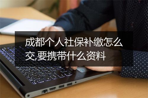 成都个人社保补缴怎么交,要携带什么资料