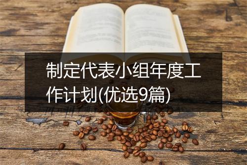 制定代表小组年度工作计划(优选9篇)