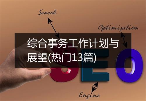 综合事务工作计划与展望(热门13篇)