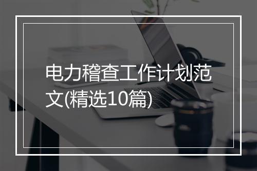 电力稽查工作计划范文(精选10篇)
