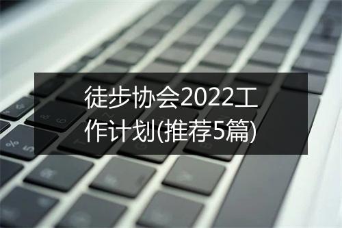 徒步协会2022工作计划(推荐5篇)
