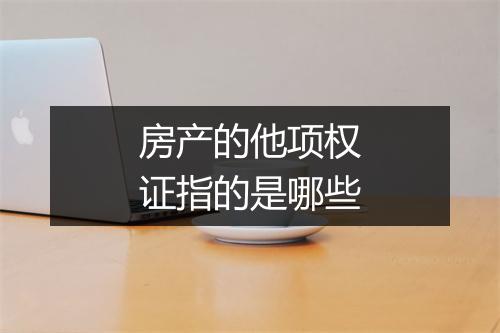 房产的他项权证指的是哪些