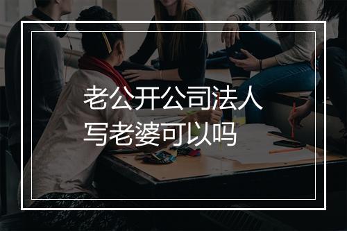 老公开公司法人写老婆可以吗