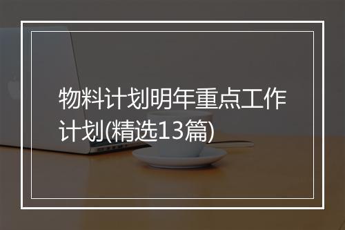物料计划明年重点工作计划(精选13篇)