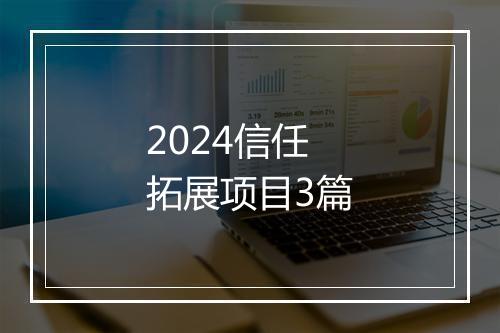 2024信任拓展项目3篇