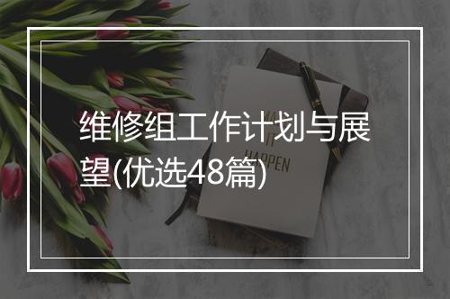维修组工作计划与展望(优选48篇)