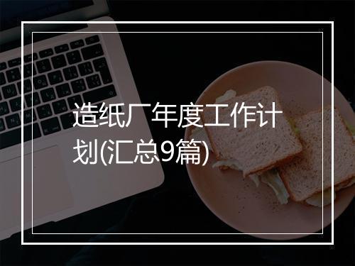 造纸厂年度工作计划(汇总9篇)