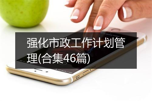 强化市政工作计划管理(合集46篇)