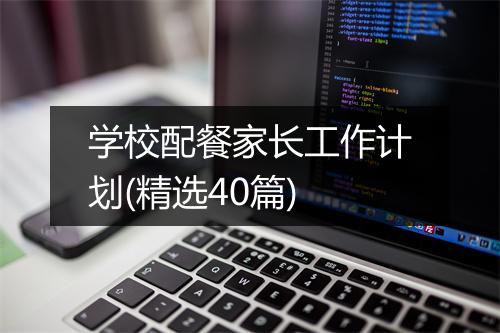 学校配餐家长工作计划(精选40篇)
