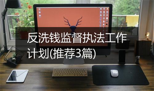 反洗钱监督执法工作计划(推荐3篇)