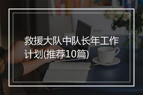 救援大队中队长年工作计划(推荐10篇)