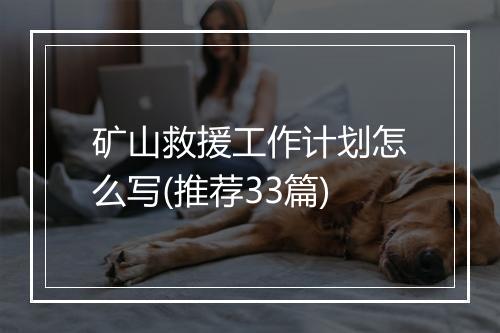 矿山救援工作计划怎么写(推荐33篇)