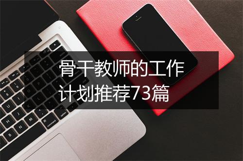 骨干教师的工作计划推荐73篇