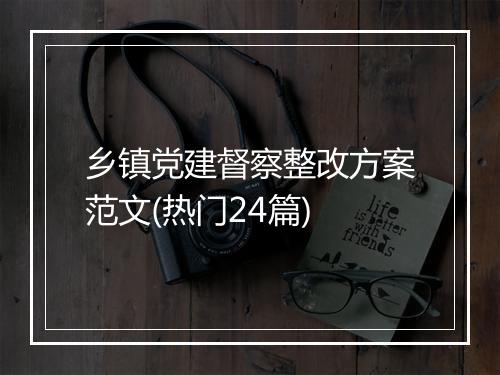 乡镇党建督察整改方案范文(热门24篇)