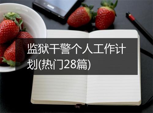 监狱干警个人工作计划(热门28篇)