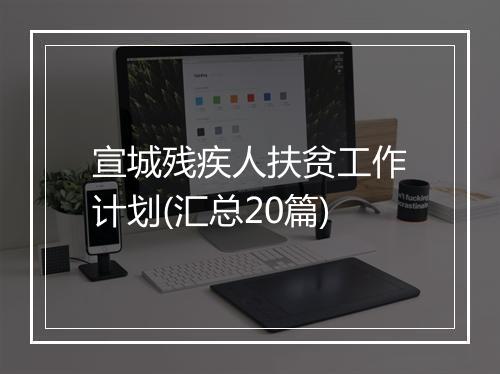 宣城残疾人扶贫工作计划(汇总20篇)