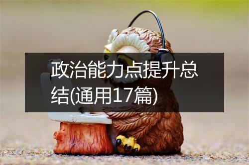 政治能力点提升总结(通用17篇)