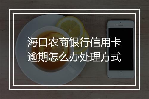 海口农商银行信用卡逾期怎么办处理方式