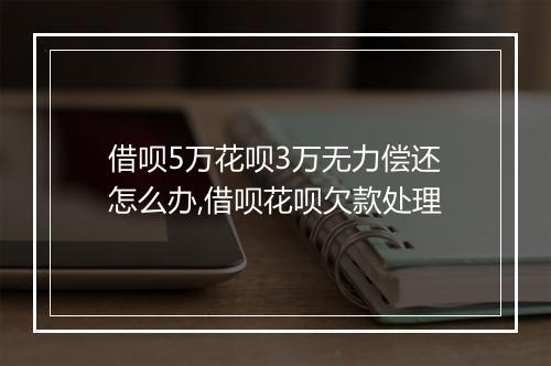 借呗5万花呗3万无力偿还怎么办,借呗花呗欠款处理