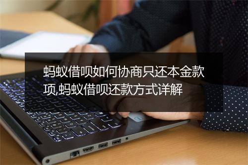 蚂蚁借呗如何协商只还本金款项,蚂蚁借呗还款方式详解