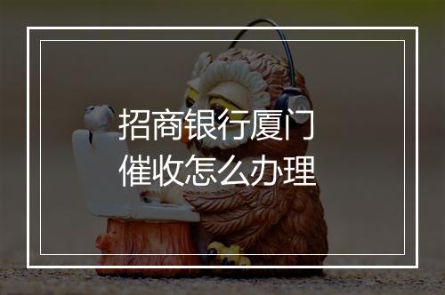 招商银行厦门 催收怎么办理
