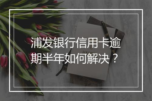 浦发银行信用卡逾期半年如何解决？