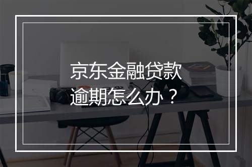 京东金融贷款逾期怎么办？
