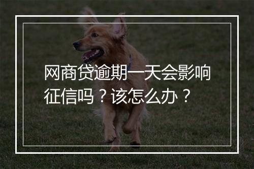网商贷逾期一天会影响征信吗？该怎么办？