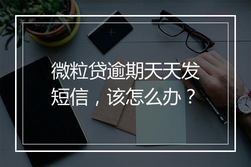 微粒贷逾期天天发短信，该怎么办？