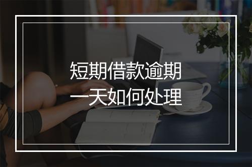 短期借款逾期一天如何处理
