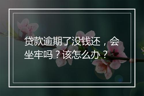 贷款逾期了没钱还，会坐牢吗？该怎么办？