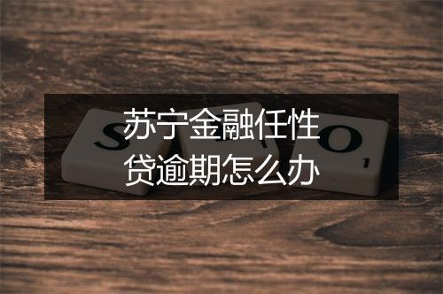 苏宁金融任性贷逾期怎么办