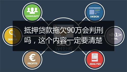 抵押贷款拖欠90万会判刑吗，这个内容一定要清楚