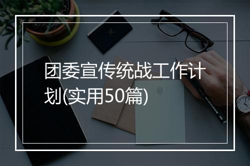 团委宣传统战工作计划(实用50篇)