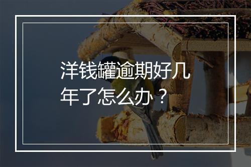 洋钱罐逾期好几年了怎么办？