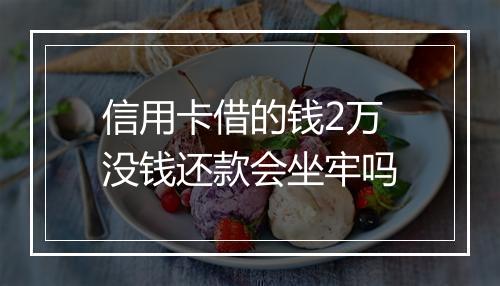 信用卡借的钱2万没钱还款会坐牢吗