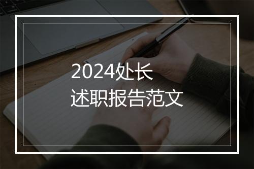 2024处长述职报告范文