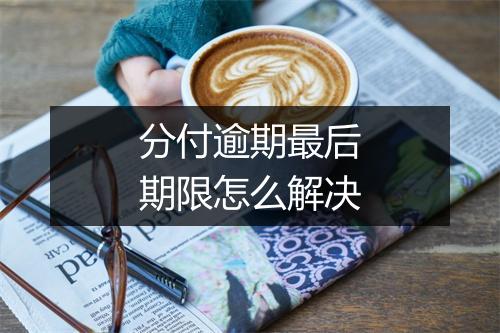 分付逾期最后期限怎么解决