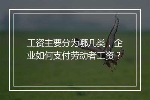 工资主要分为哪几类，企业如何支付劳动者工资？