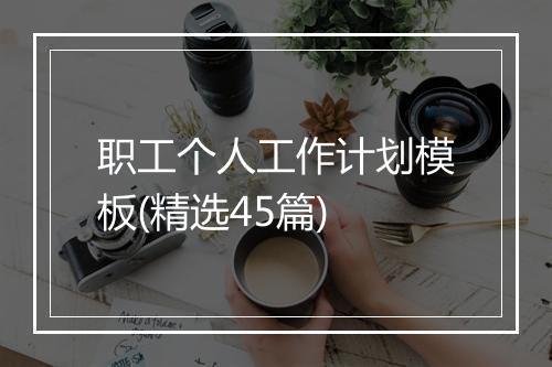 职工个人工作计划模板(精选45篇)