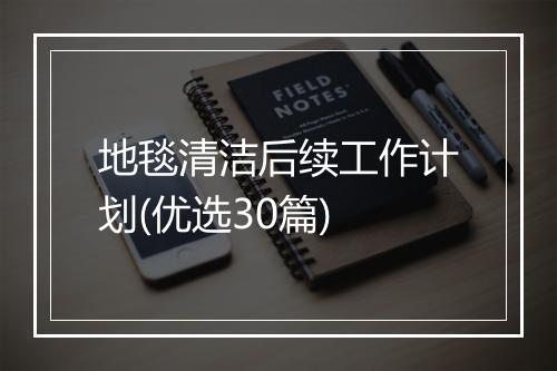 地毯清洁后续工作计划(优选30篇)