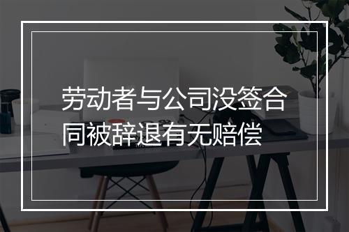 劳动者与公司没签合同被辞退有无赔偿